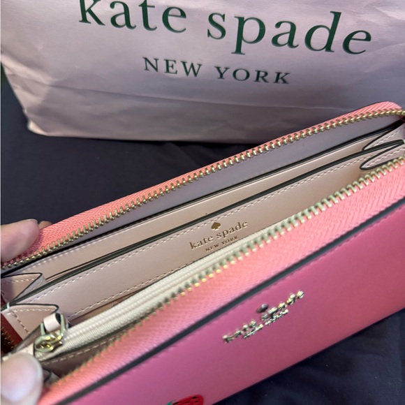Kate Spade Pink Wallet with Strawberry Design - Picture 3 of 3